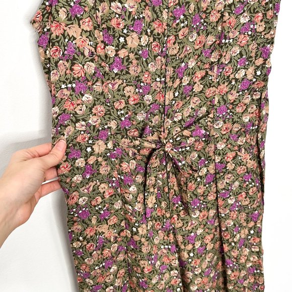 Jamie Brooke Wide-Leg Floral Print Vest Jumpsuit Vintage 90s Women’s Size M - Picture 12 of 16